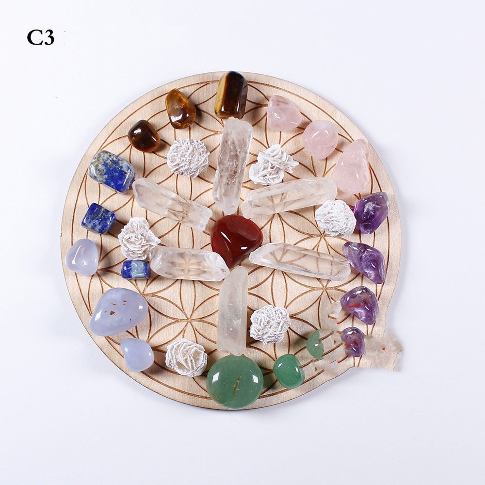 Natural Crystal Gemstone Yoga Set