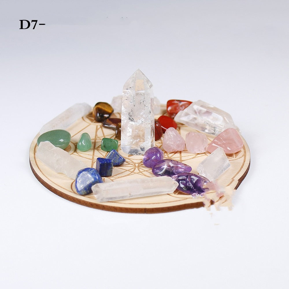 Natural Crystal Gemstone Yoga Set
