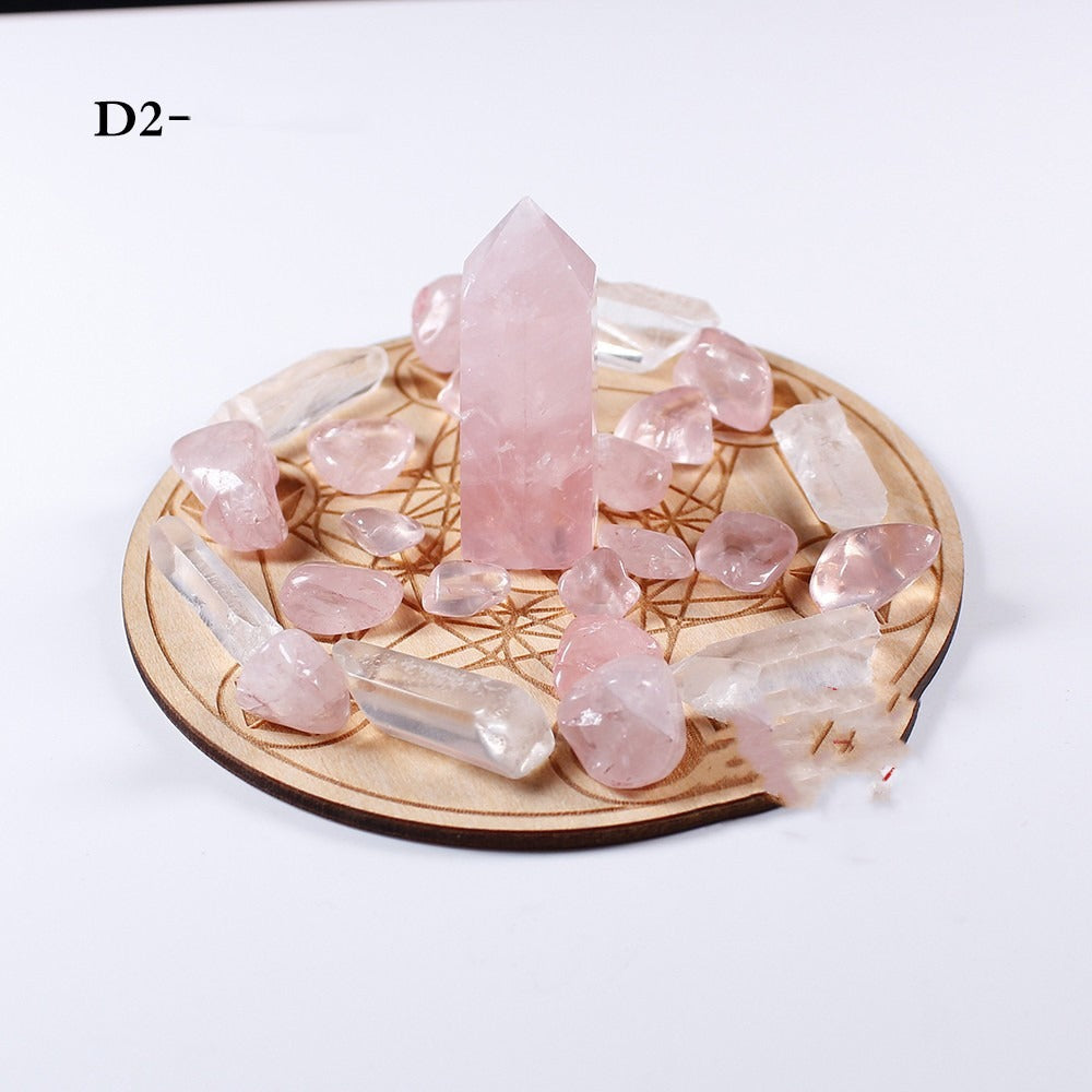 Natural Crystal Gemstone Yoga Set