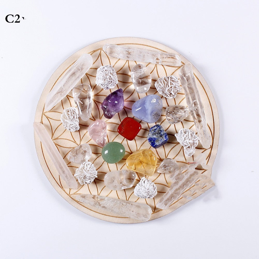 Natural Crystal Gemstone Yoga Set